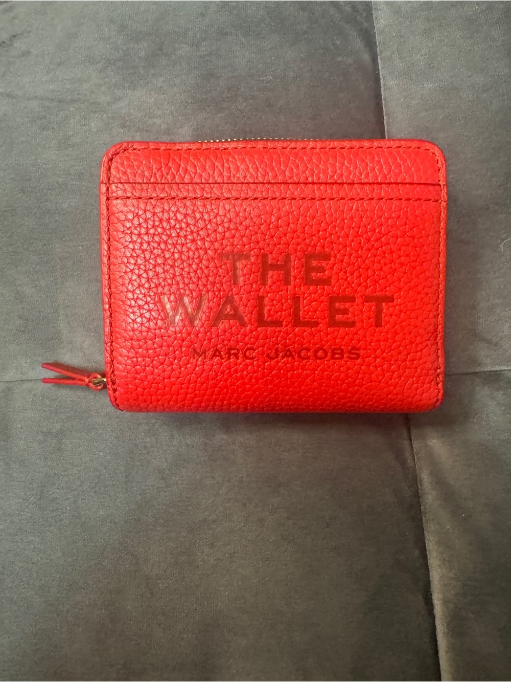 Marc Jacobs Red THE LEATHER MINI COMPACT WALLET